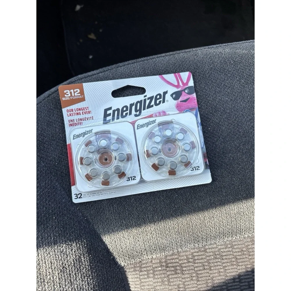 Energizer 312 Long Lasting Hearing Aid Batteries 32 Pack Exp. 10/2027